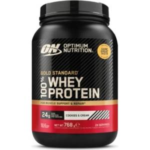 Optimum Nutrition Gold Standard 100% Whey, бисквити и сметана, 768 g, Optimum Nutrition