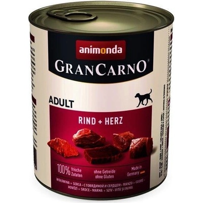 Animonda Gran Carno Original Adult hovězí srdce 12 x 800 g