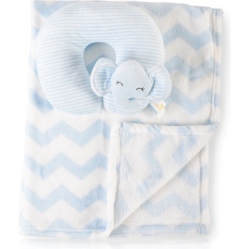 Image 1 of Cangaroo - Бебешко одеяло 90/75 cm с възглавница Sammy син
