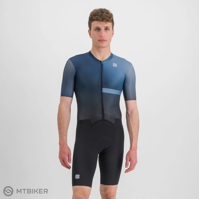 Sportful Bomber kombinéza čierna/modrá