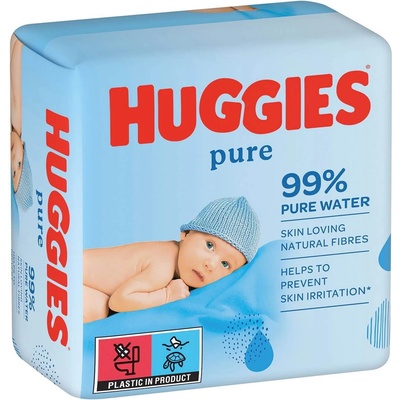 Huggies Влажни кърпички Huggies - Pure, 3 х 56 броя (5029053550091)