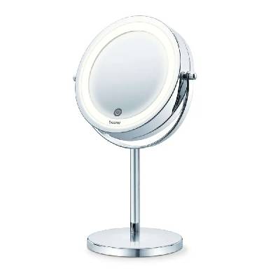 Козметично огледало, Beurer BS 55 Illuminated mirror, touch sensor, 18 LED light, 7 x zoom, 2 swivering mirrors, 13 cm (65486_beu)