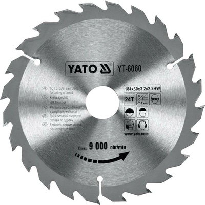 Yato kotouč na dřevo 184 x 30 mm 24z - YT-6060