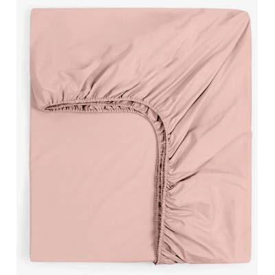 Дилиос Долен чаршаф с ластик за спалня 200/200 см праскова перкал