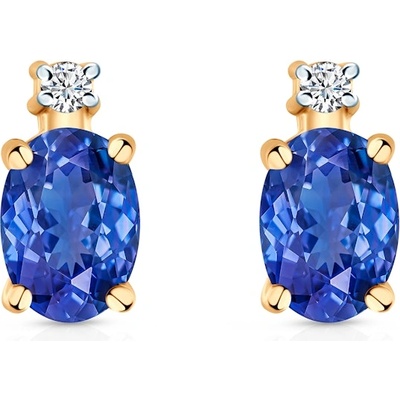 SAVICKI Обеци Savicki: двуцветно злато, сини сапфири, диаманти