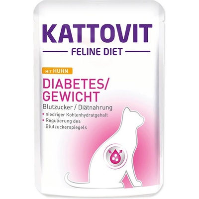 Kattovit Feline Diet Diabetes s kuřetem 85 g