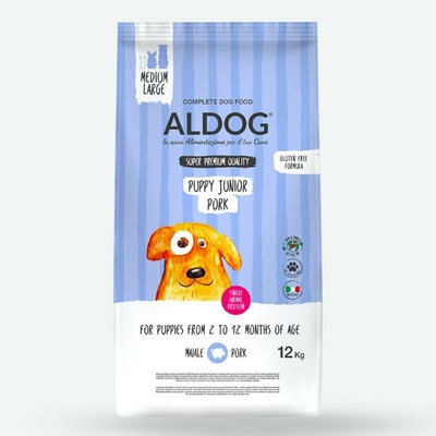 Aldog Puppy & Junior Medium Pork 12 kg