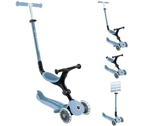 Globber Go up active lights ecologic modrá