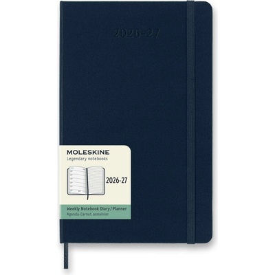Moleskine A5 týdenní 2026-27 modrý