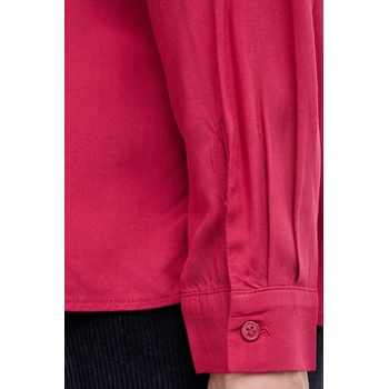 Benetton Риза United Colors of Benetton дамска в розово със стандартна кройка с класическа яка 5WPWDQ0B0 (5WPWDQ0B0)