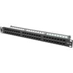 Lanberg patch panel 48 port 1U CAT. 5E, black (PPU5-1048-B) - megamag