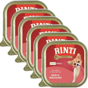 RINTI Ваничка Rinti Gold Mini Adult говеждо и перла 6 x 100 г