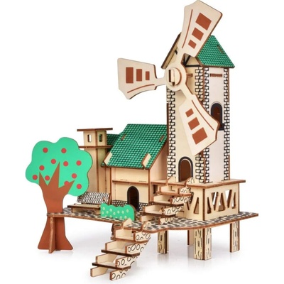 VEYRA 3D drevené puzzle MLYN 64 ks