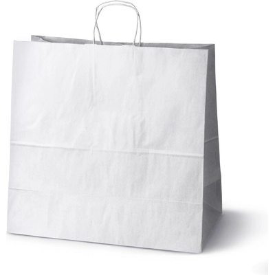 PAPÍROVÁ TAŠKA Allbag 450x170x480 mm BÍLÁ, kroucené ucho, SADA 50 ks