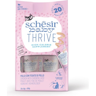 Schesir Baby&Kitten Thrive kuřecí 20 x 8 g