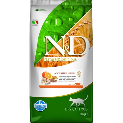 N&D OCEAN CAT LG Adult Codfish & Orange 10 kg