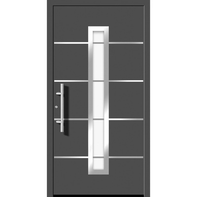 Splendoor Hliníkové vchodové dvere Moderno M420/B, antracitová metalíza, 110 Ľ