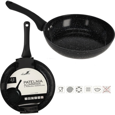 CHOMIK HLINÍKOVÁ PANVICA 22 CM 2,5 MM S KERAMICKÝM POVRCHOM INDUKCIA 6399
