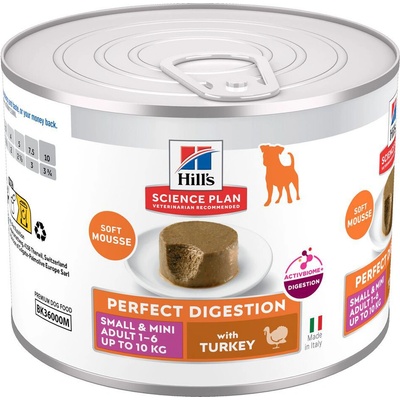 Hill's Science Plan Adult Dog Perfect Digestion Small & Mini Mousse Turkey 12 x 200 g