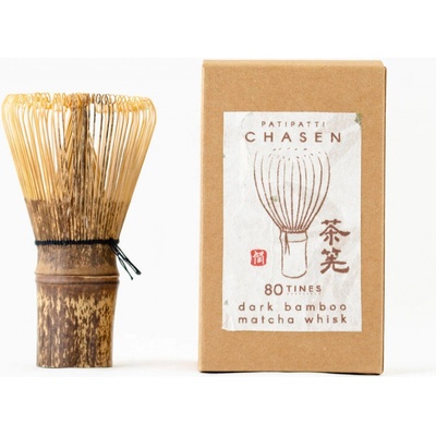 Patipatti | Tmavá bambusová metlička na matcha tea - chasen | 80 hrotů – Zboží Dáma
