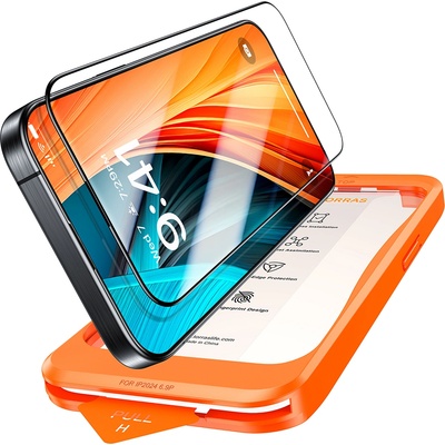 TORRAS Протектор за iPhone 16 Pro Max - Torras GlassGo Install Master - черен