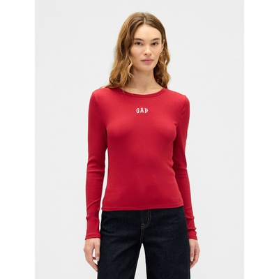 GAP Ребрести тениска с лого GAP GAP | Cherven | ЖЕНИ | XXS