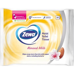 Zewa Влажна тоалетна хартия Zewa - Almond Milk, 42 броя (6603) - baby