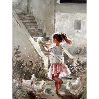 Image 1 of Момиченце и кокошки 30/40 см