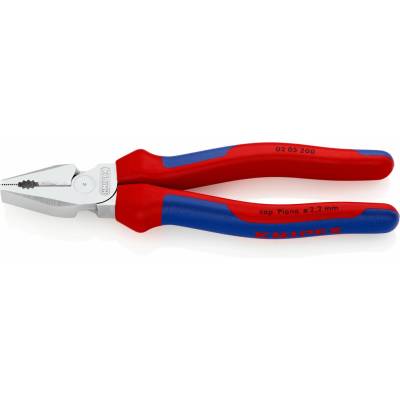 KNIPEX 02 05 200 Silové kombinované kleště s vícekomponentními rukojeťmi chromované 200 mm – Zboží Dáma