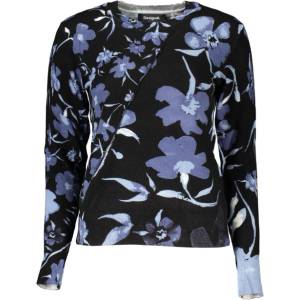 Desigual Дамски пуловер desigual, Цвят Черен (24swjf16_ne2000)