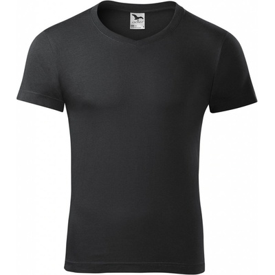 MALFINI Malfini slim fit v-neck 146 / Мъжка тениска с v-образно деколте - абаносово сиво m (1469414)