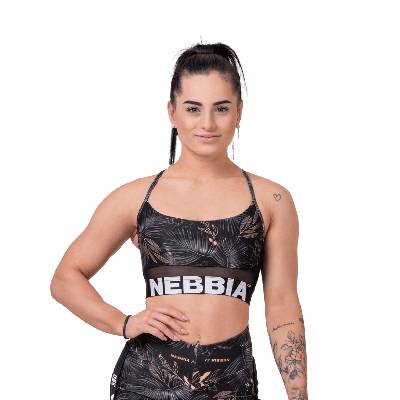 NEBBIA dámska športová podprsenka Earth Powered 565, volcanic black Velkosť: S