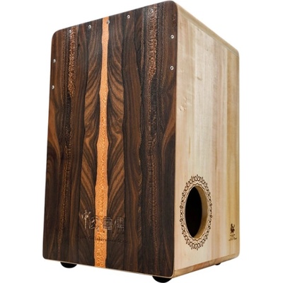 Hluru Persimmon Wood White Tiger Cajon Ziricote 49CN-Z