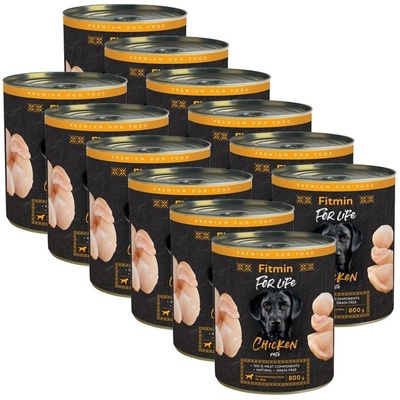 Fitmin Консерва Fitmin For Life CHICKEN пате 12 x 800 г