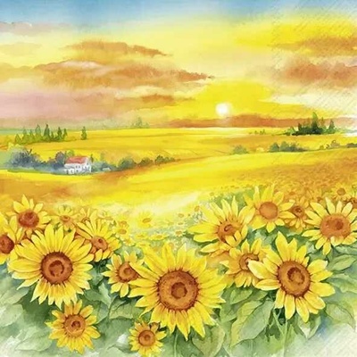 IHR Ideal Home Ubrousek 33x33cm Slunečnicový ráj – Zboží Dáma