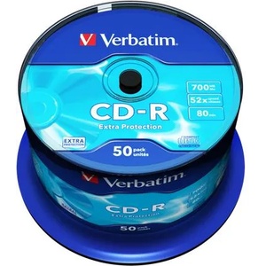 Verbatim CD-R диск, 700MB, 52x, 50 бр. , цилиндричен, VERBATIM "DataLife" 43351 (43351)