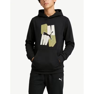 PUMA Ess Graphic Hoodie Black - magazinko