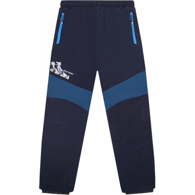 Wolf B2274 chlapecké šusťákové kalhoty zateplené tmavě modrá petrol