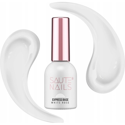 Saute Nails Express Base 8 ml Hybridná báza na nechty White Rose MLIEČNA