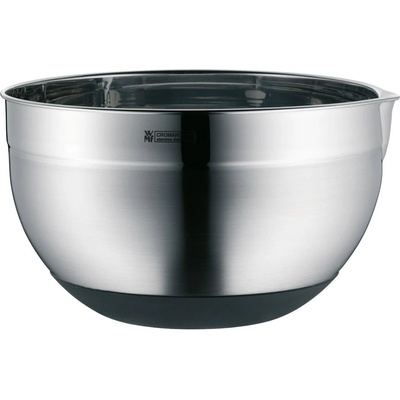 WMF Gourmet kitchen bowl 24 cm, mixing bowl 4.0l, Cromargan stainless steel, heat-resistant up to 250°C, dishwasher-safe, non-slip base - 0646606030