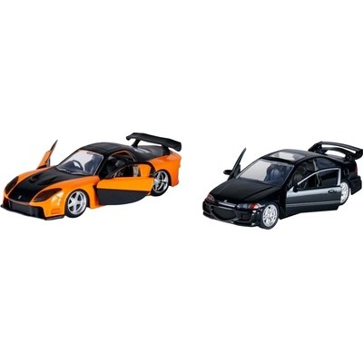 Jada Toys Метални колички Jada Toys Fast & Furious Legacy - Mazda RX-7/Honda Civic EJ1, 1: 32 (9334249314R00)