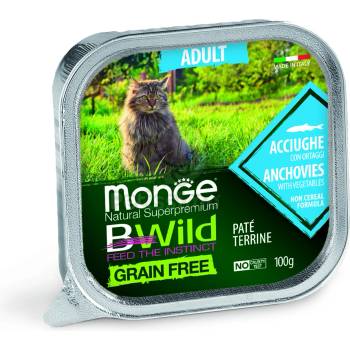 Monge BWild Grain Free Paté Terrine Adult - аншоа със зеленчуци 100 г