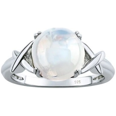 Silvego Stříbrný prsten Donel s pravým měsíčním kamenem JST15487RMS