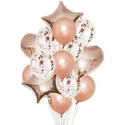 Balonkový buket rose gold