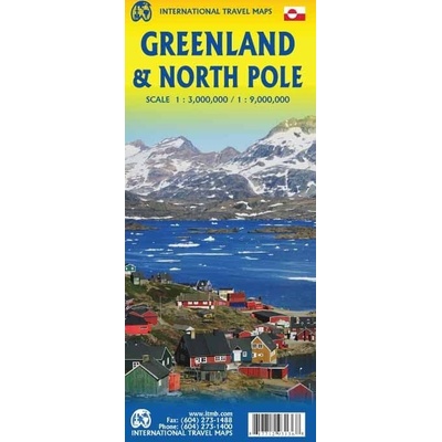 mapa Greenland and North Pole 1:3 mil./ 1:9 mil. ITM