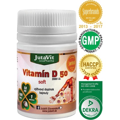 Jutavit Vitamín D 2000I.U. soft 100 kapsúl