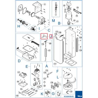 Vyvažovacia páka pre M3BAR a M5BAR SPAMG121A00