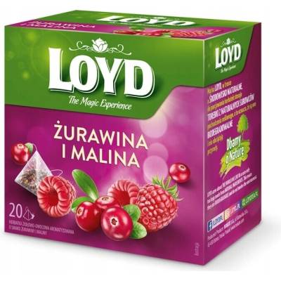 Loyd Ovocný čaj porciovaný BRUSNICA MALINA 20 vrecúšok