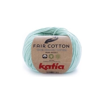 FAIR COTTON Katia Farby FAIR COTTON: 29 pastelová zelená - VÝPREDAJ