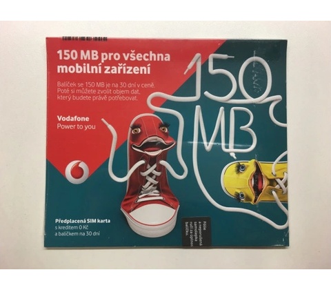Předplacená SIM karta Vodafone